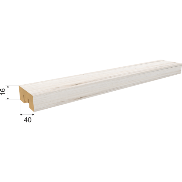 ИНТЕРЬЕРНАЯ РЕЙКА МДФ БРИОНА 2700х16х40ММ САНРЕМО БЕЛЫЙ