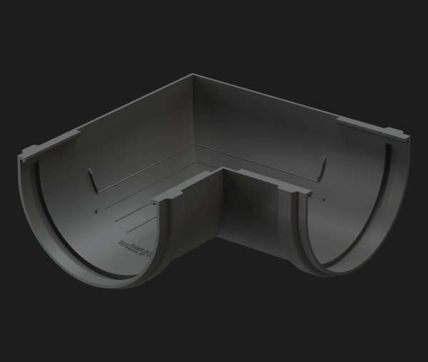 УГОЛ ЖЕЛОБА 90˚ PREMIUM DÖCKE ГРАФИТ