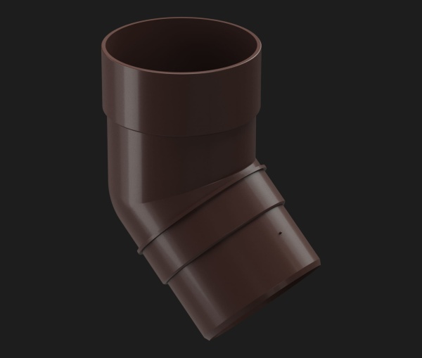 КОЛЕНО 45˚ ВОДОСТОЧНОЙ ТРУБЫ PREMIUM DÖCKE ШОКОЛАД