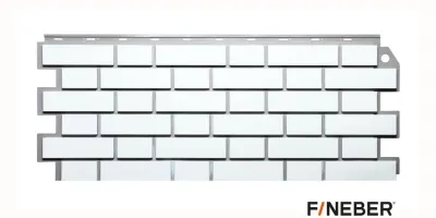 ФАСАДНАЯ ПАНЕЛЬ FINEBER ДАЧНЫЙ КИРПИЧ КЛИНКЕРНЫЙ БЕЛЫЙ