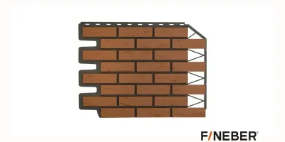 ФАСАДНАЯ ПАНЕЛЬ ДАЧНЫЙ КИРПИЧ БАВАРСКИЙ ТЕРРАКОТОВЫЙ
