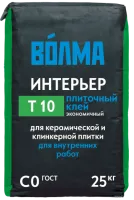 ВО́ЛМА-ИНТЕРЬЕР СМЕСЬ СУХАЯ ЦЕМЕНТНАЯ КЛЕЕВАЯ 25 КГ