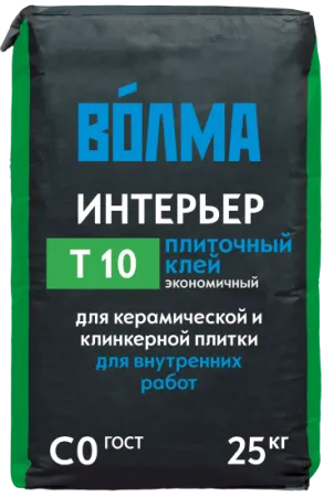 ВО́ЛМА-ИНТЕРЬЕР СМЕСЬ СУХАЯ ЦЕМЕНТНАЯ КЛЕЕВАЯ 25 КГ
