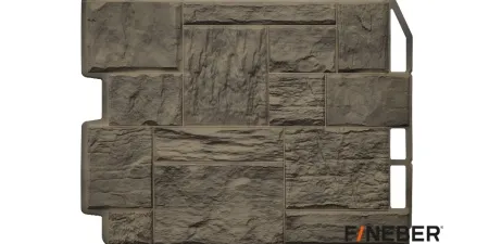 ФАСАДНАЯ ПАНЕЛЬ ДАЧНЫЙ ТУФ 3D ДЫМЧАТЫЙ