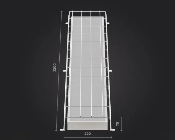 СВЕТИЛЬНИК СВЕТОДИОДНЫЙ ДЛЯ СПОРТЗАЛА С РЕШЕТКОЙ 2х36 СВЕТИЛЬНИК СВЕТОДИОДНЫЙ ДЛЯ СПОРТЗАЛА С РЕШЕТКОЙ 2х36
