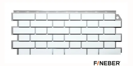 ФАСАДНАЯ ПАНЕЛЬ FINEBER ДАЧНЫЙ КИРПИЧ КЛИНКЕРНЫЙ БЕЛЫЙ
