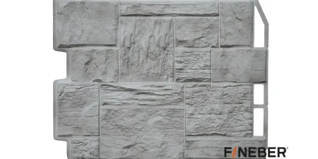 ФАСАДНАЯ ПАНЕЛЬ ДАЧНЫЙ ТУФ 3D СВЕТЛО-СЕРЫЙ