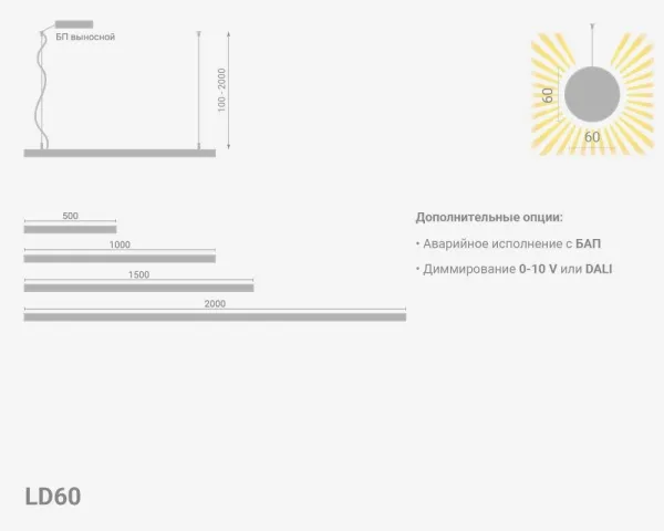 СВЕТИЛЬНИК СВЕТОДИОДНЫЙ LD60 СВЕТИЛЬНИК СВЕТОДИОДНЫЙ LD60
