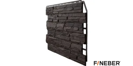ФАСАДНАЯ ПАНЕЛЬ ДАЧНЫЙ СКОЛ 3D ТЁМНО-КОРИЧНЕВЫЙ