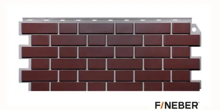 ФАСАДНАЯ ПАНЕЛЬ FINEBER ДАЧНЫЙ КИРПИЧ КЛИНКЕРНЫЙ ЖЖЁНЫЙ
