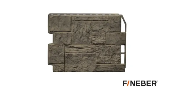 ФАСАДНАЯ ПАНЕЛЬ ДАЧНЫЙ ТУФ 3D ДЫМЧАТЫЙ