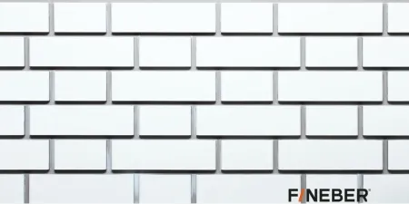 ФАСАДНАЯ ПАНЕЛЬ FINEBER ДАЧНЫЙ КИРПИЧ КЛИНКЕРНЫЙ БЕЛЫЙ