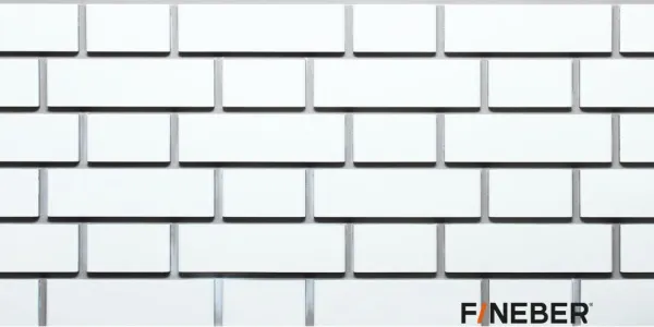 ФАСАДНАЯ ПАНЕЛЬ FINEBER ДАЧНЫЙ КИРПИЧ КЛИНКЕРНЫЙ БЕЛЫЙ