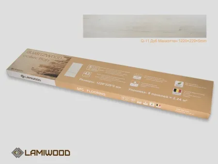 ЛАМИНАТ ЛАМИВУД КВАРЦ ВИНИЛ SPC QUARTZWOOD Q-11 ДУБ МАНХЕТТЕН