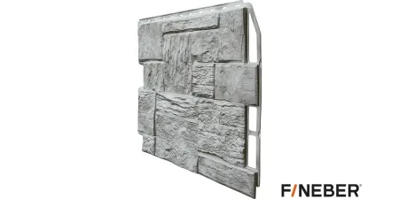 ФАСАДНАЯ ПАНЕЛЬ ДАЧНЫЙ ТУФ 3D СВЕТЛО-СЕРЫЙ