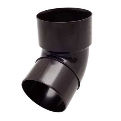 КОЛЕНО ТРУБЫ 67° Ø80 ПВХ FINEBER КОРИЧНЕВОЕ