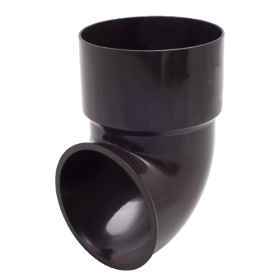 СЛИВНОЕ КОЛЕНО Ø80 ПВХ FINEBER КОРИЧНЕВОЕ