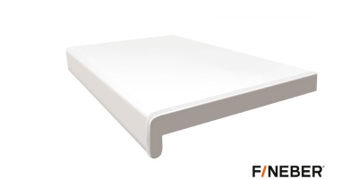 ПОДОКОННИК СТАНДАРТНЫЙ ПВХ БЕЛЫЙ FINEBER 100ММ