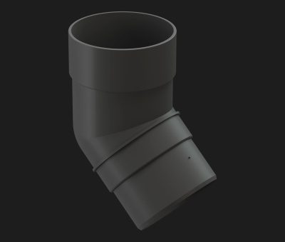 КОЛЕНО 45˚ ВОДОСТОЧНОЙ ТРУБЫ PREMIUM DÖCKE ГРАФИТ