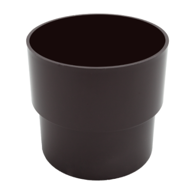 СОЕДИНИТЕЛЬ ТРУБ Ø80 ПВХ FINEBER КОРИЧНЕВЫЙ