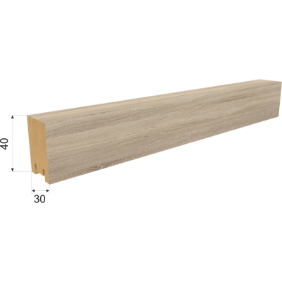 ИНТЕРЬЕРНАЯ РЕЙКА МДФ РИВЬЕРА 2700х40х30ММ ДУБ СОНОМА