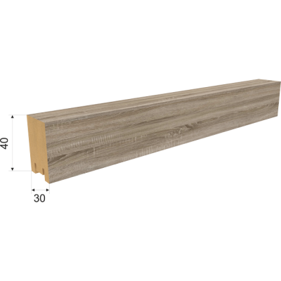 ИНТЕРЬЕРНАЯ РЕЙКА МДФ РИВЬЕРА 2700х40х30ММ ДУБ ВИНТАЖ