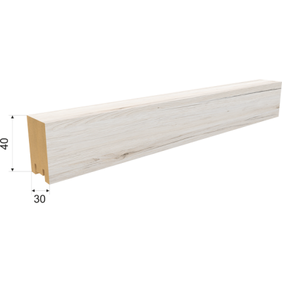 ИНТЕРЬЕРНАЯ РЕЙКА МДФ РИВЬЕРА 2700х40х30ММ САНРЕМО БЕЛЫЙ