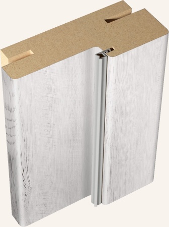 ДВЕРНАЯ КОРОБКА ЭКОШПОН 74х30х2100 САНТОРИНИ БЕЛЫЙ