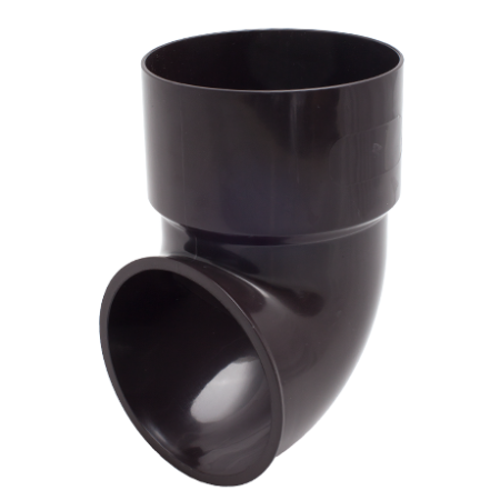 СЛИВНОЕ КОЛЕНО Ø80 ПВХ FINEBER КОРИЧНЕВОЕ