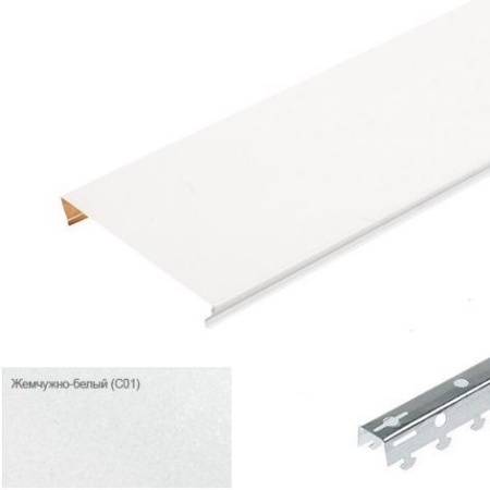 КОМПЛЕКТ РЕЕЧНОГО ПОТОЛКА 1.7х1.7 БЕЛЫЙ ЖЕМЧУГ