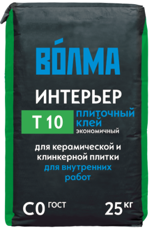 ВО́ЛМА-ИНТЕРЬЕР СМЕСЬ СУХАЯ ЦЕМЕНТНАЯ КЛЕЕВАЯ 25 КГ