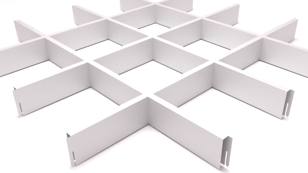 ГРИЛЬЯТО ПОТОЛОК БЕЛЫЙ 150*150*30*10ММ