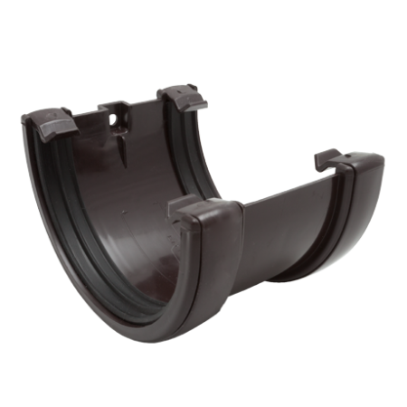 СОЕДИНИТЕЛЬ ЖЕЛОБОВ ПВХ FINEBER КОРИЧНЕВЫЙ