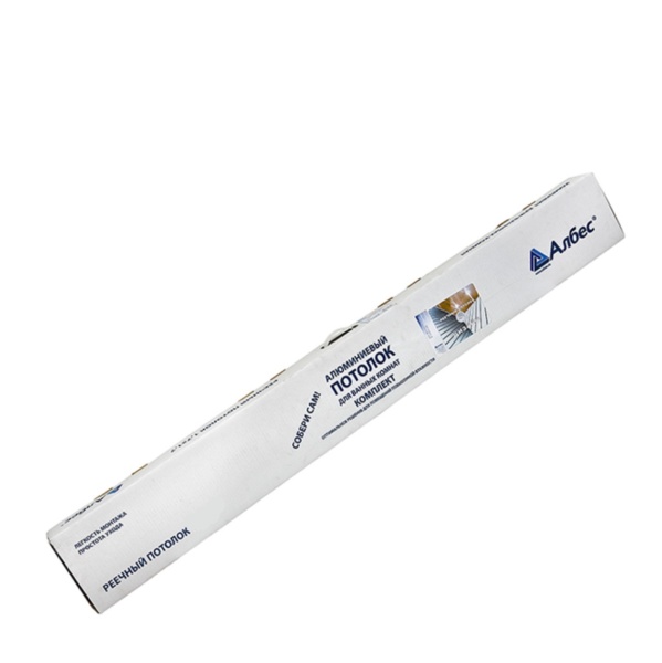 КОМПЛЕКТ РЕЕЧНОГО ПОТОЛКА 1.7х1.7 БЕЛЫЙ МАТОВЫЙ