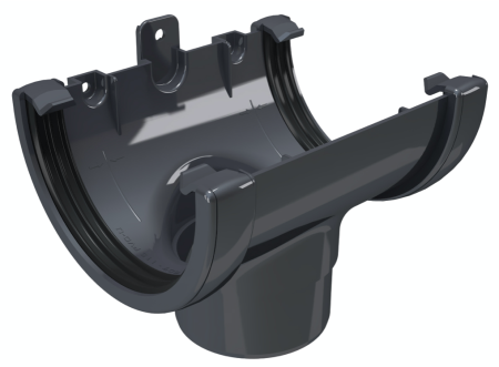 ВОРОНКА ЖЕЛОБА Ø80 FINEBER ГРАФИТ