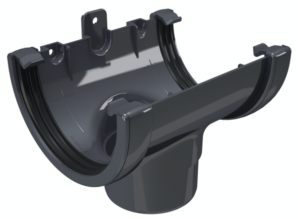 ВОРОНКА ЖЕЛОБА Ø80 FINEBER ГРАФИТ