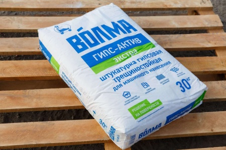 ВО́ЛМА-ГИПС-АКТИВ-ЭКСТРА ГИПСОВАЯ ШТУКАТУРКА 30 КГ