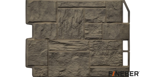 ФАСАДНАЯ ПАНЕЛЬ ДАЧНЫЙ ТУФ 3D ДЫМЧАТЫЙ