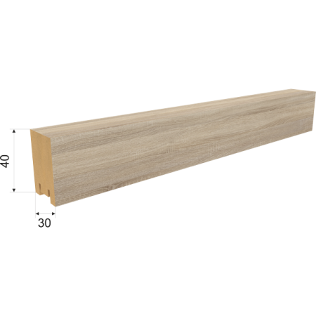 ИНТЕРЬЕРНАЯ РЕЙКА МДФ РИВЬЕРА 2700х40х30ММ ДУБ СОНОМА