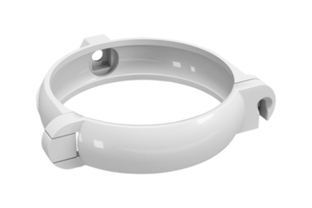 ХОМУТ ВОДОСТОЧНОЙ ТРУБЫ Ø80 ПВХ FINEBER БЕЛЫЙ
