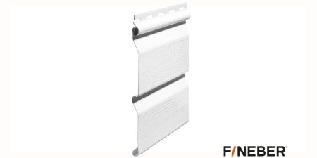 ВИНИЛОВЫЙ САЙДИНГ FINEBER STANDART CLASSIC COLOR БЕЛЫЙ