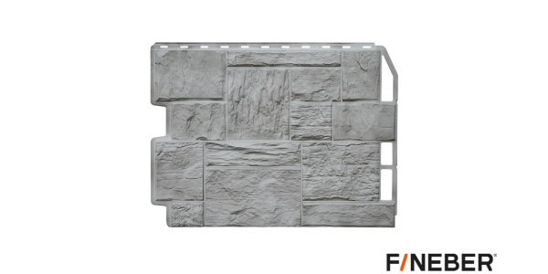 ФАСАДНАЯ ПАНЕЛЬ ДАЧНЫЙ ТУФ 3D СВЕТЛО-СЕРЫЙ