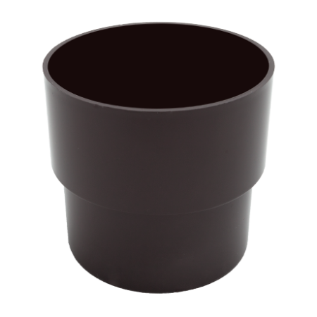 СОЕДИНИТЕЛЬ ТРУБ Ø80 ПВХ FINEBER КОРИЧНЕВЫЙ