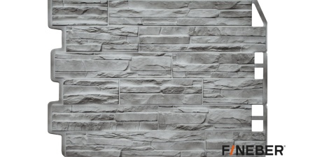 ФАСАДНАЯ ПАНЕЛЬ ДАЧНЫЙ СКОЛ 3D СВЕТЛО-СЕРЫЙ