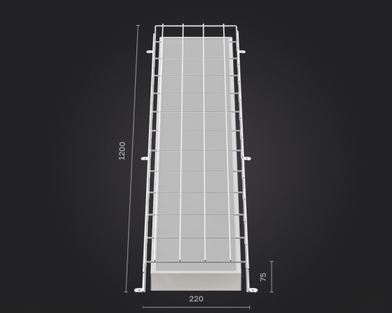 СВЕТИЛЬНИК СВЕТОДИОДНЫЙ ДЛЯ СПОРТЗАЛА С РЕШЕТКОЙ 2х36