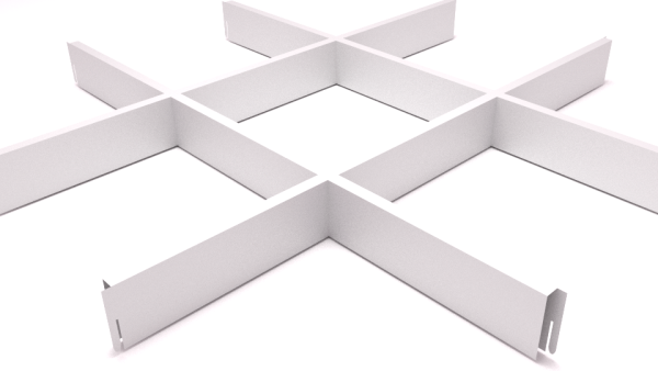 ГРИЛЬЯТО ПОТОЛОК БЕЛЫЙ 200*200*40*10ММ