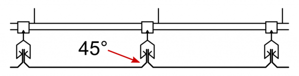 КАССЕТА АЛЮМИНИЕВАЯ AP 600 AC/45° БЕЛАЯ