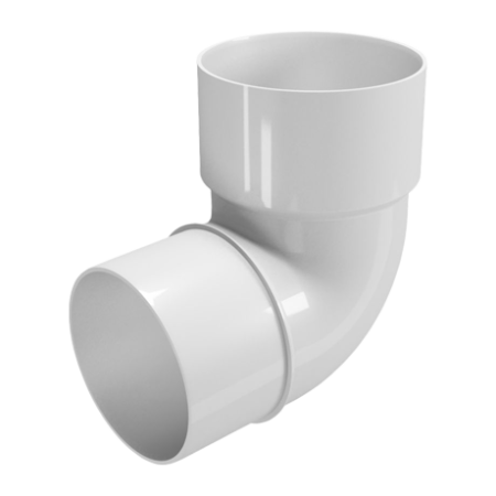 КОЛЕНО ТРУБЫ 67° Ø80 ПВХ FINEBER БЕЛОЕ