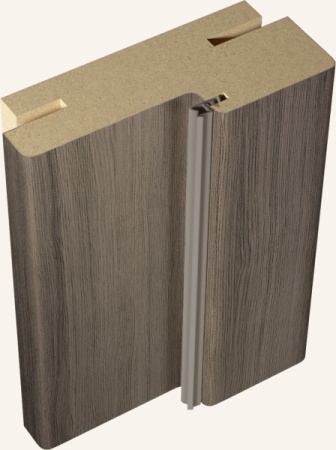 ДВЕРНАЯ КОРОБКА ЭКОШПОН 80х38х2100 TECHNO МУАР ДУБ СЕРЫЙ ПОПЕРЕЧНЫЙ