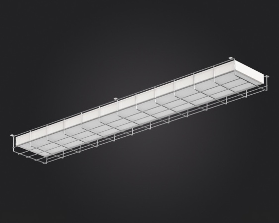 СВЕТИЛЬНИК СВЕТОДИОДНЫЙ ДЛЯ СПОРТЗАЛА С РЕШЕТКОЙ 2х36